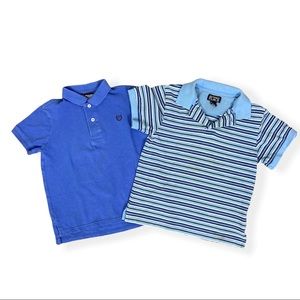 2 Boy's Blue Polo Shirts-The Children's Place & Chaps- Size 5 and 5/6